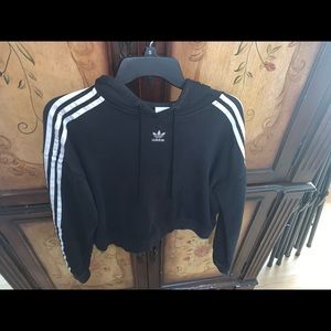 Cropped adidas hoodie!